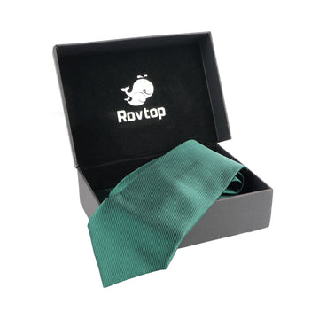 The Writershub Luxury Men’s Formal Tie Gift Set with Cufflinks – Red, Green, Grey