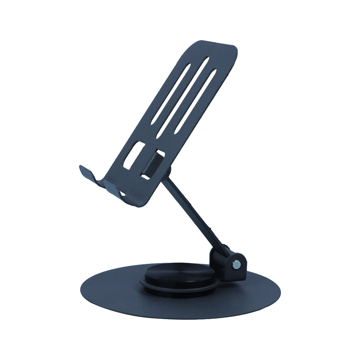 Premium 360° Rotating Multifunctional Desktop Metal Bracket – Gunmetal Adjustable Phone & Tablet Stand