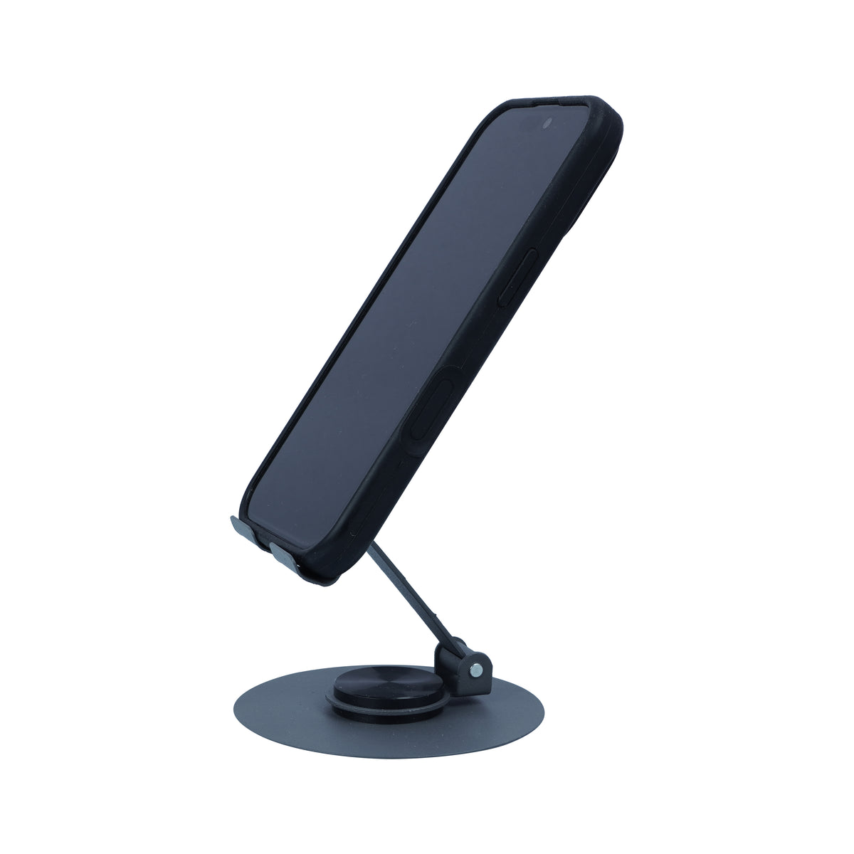 Premium 360° Rotating Multifunctional Desktop Metal Bracket – Gunmetal Adjustable Phone & Tablet Stand