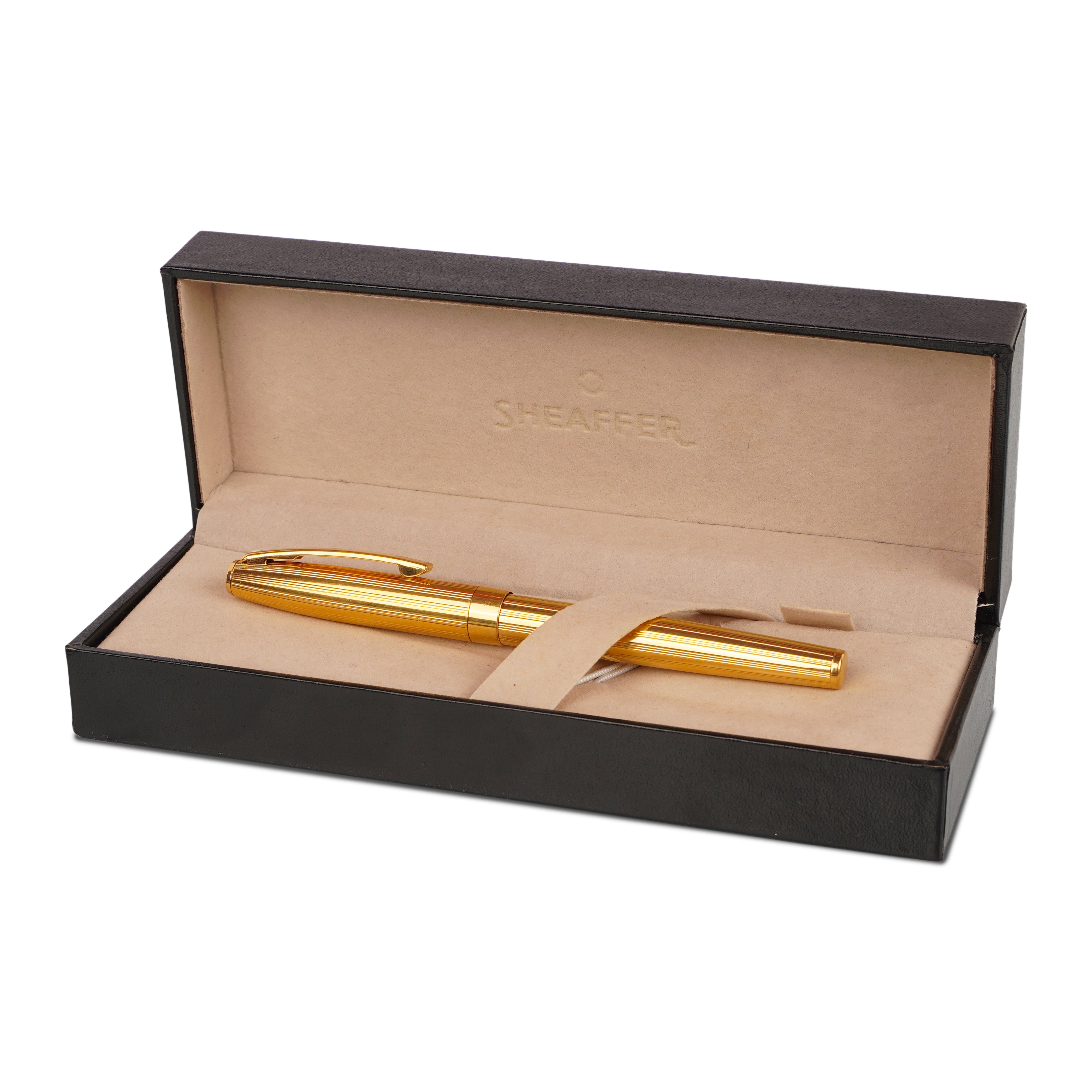 Sheaffer Sagaris Fountain Pen – Full Gold Finish, Medium Nib, Converter