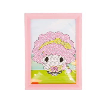 DIY 5D Diamond Painting Kit for Kids | Cute Cartoon Pink Character Art with Frame