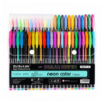 Arav Neon 48 Colour Pens — Pack of 48 Assorted Colours