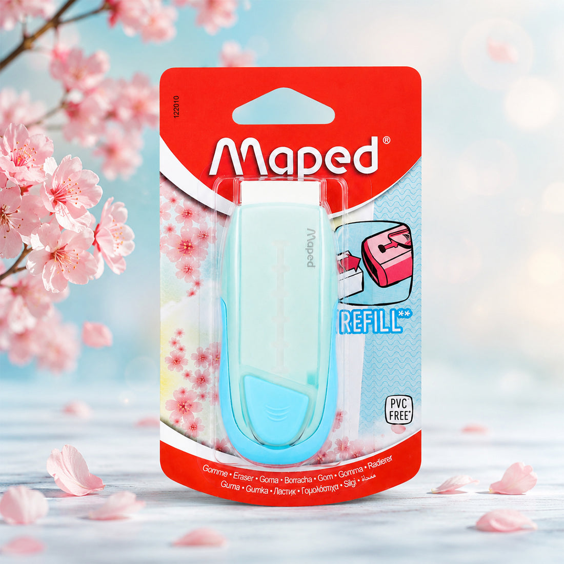 Maped 122010 Eraser — Light Blue, Pack of 2
