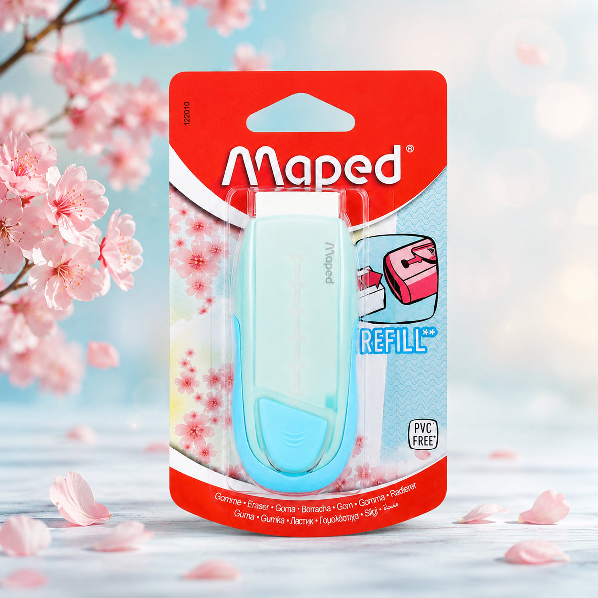 Maped 122010 Eraser — Light Blue, Pack of 2