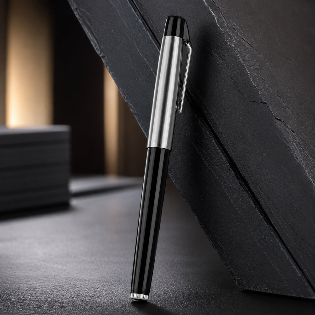 Camlin 36 Black Fine Nib Eye Dropper Fountain Pen