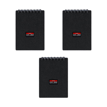 Luxor Converge Single Ruled Pocket Diary Set of 3 – Black Poly Cover