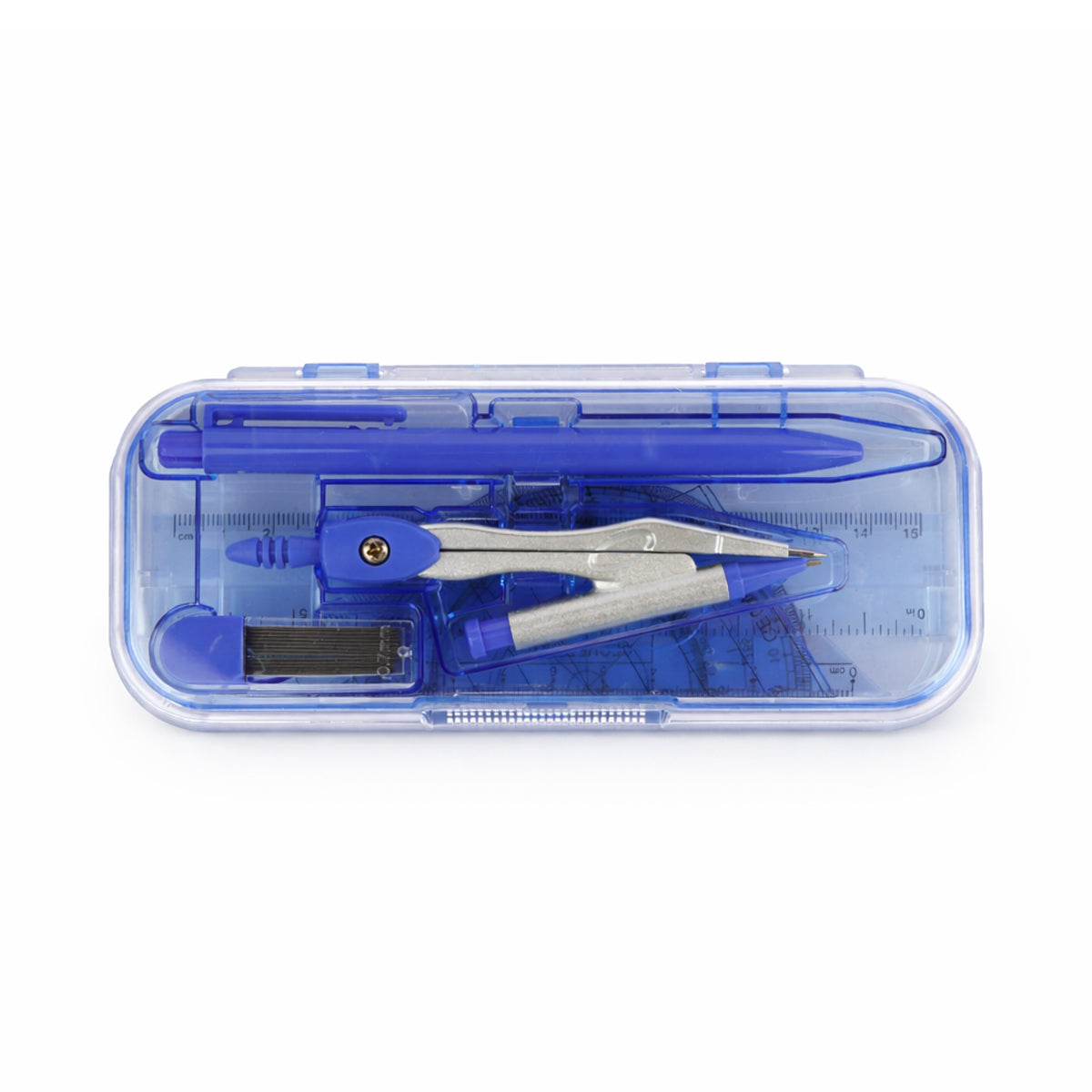The Writershub Blue Geometry Box – Complete Student Math Instrument Set