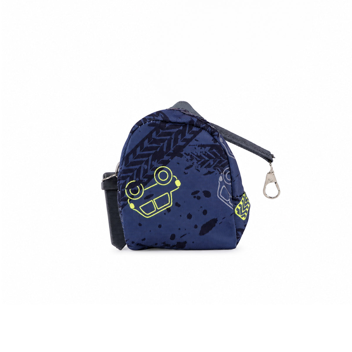 Grey & Lime Green School Backpack with Jeep Graphic | Durable Kids School Bag