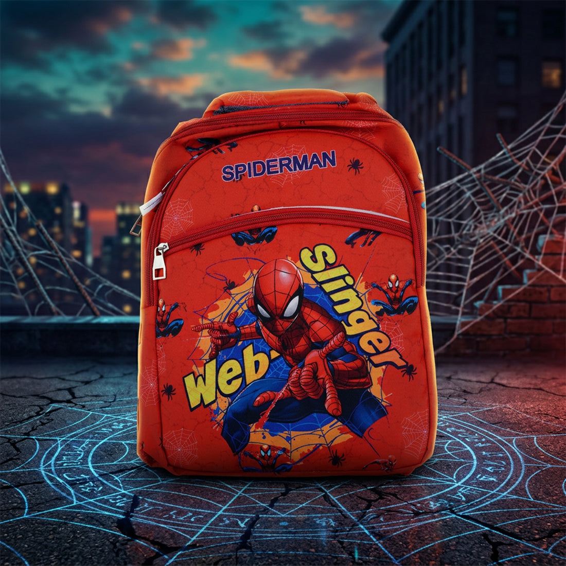 Spider-Man Kids School Bag — Red Superhero Print