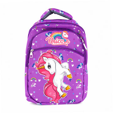 Purple Unicorn-Themed Kids School Backpack | Durable & Fun Cartoon Backpack