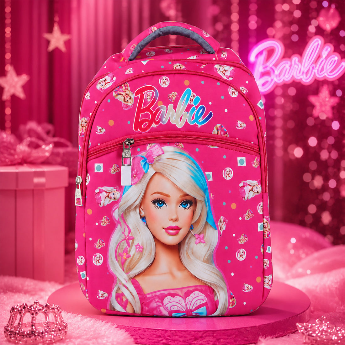 Barbie Branded Pink School Backpack — Iconic Barbie Graphic