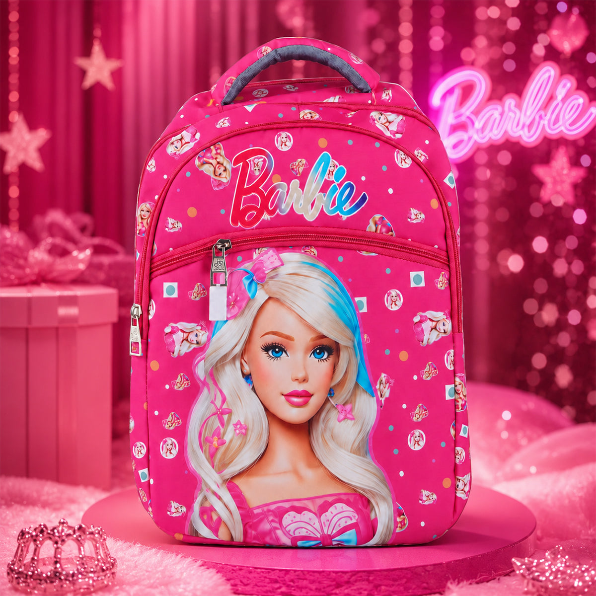 Barbie Branded Pink School Backpack — Iconic Barbie Graphic
