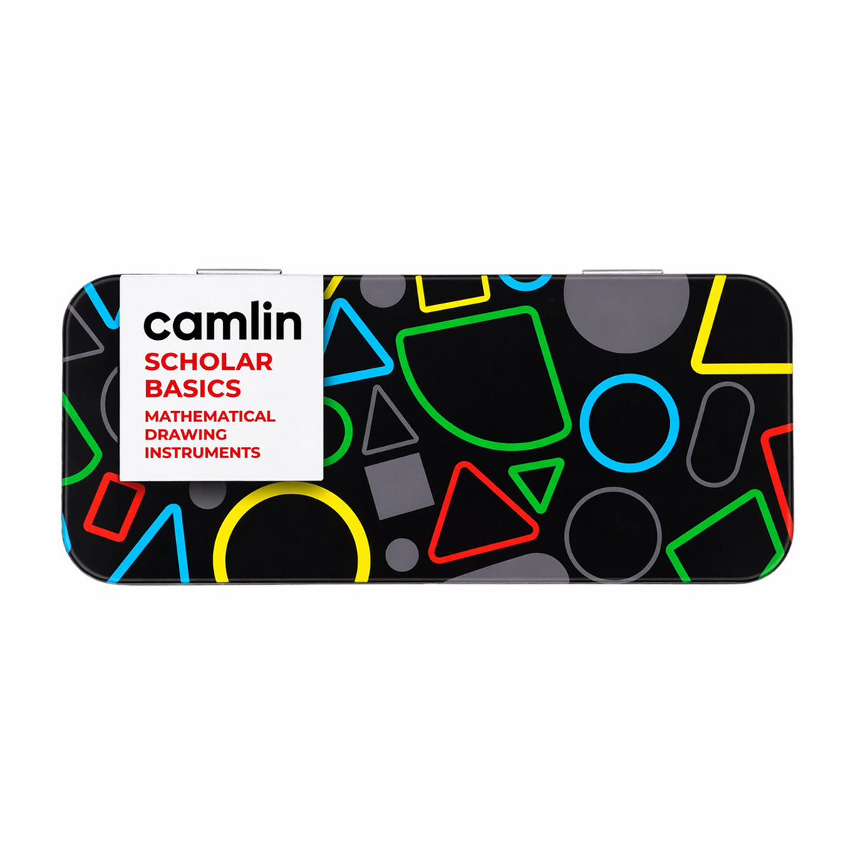 Camlin Scholar Basics Black Case Mathematical Drawing Instruments Box – 9‑Piece Geometry Kit