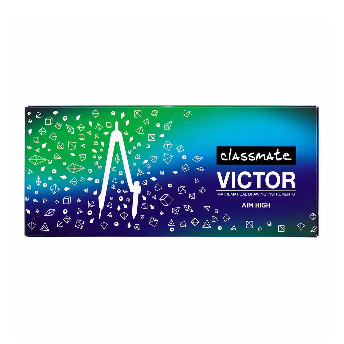Classmate Victor Mathematical Drawing Instruments Box – 9‑Piece Metal Geometry Set