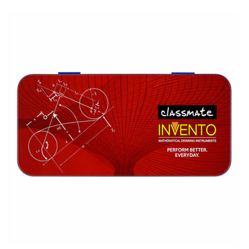 Classmate Invento Red Mathematical Drawing Instruments – 9‑Piece Geometry Box