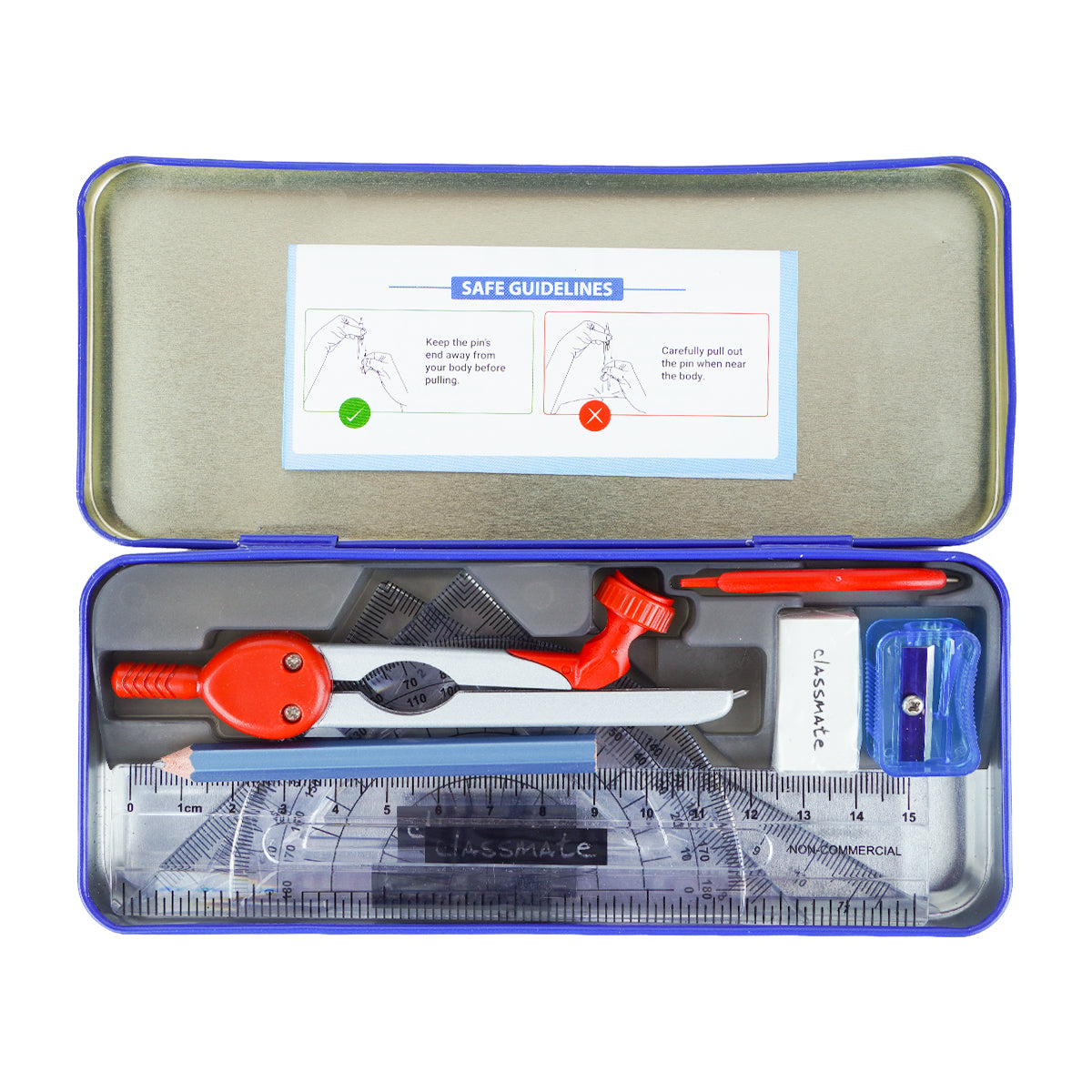 Classmate Invento Red Mathematical Drawing Instruments – 9‑Piece Geometry Box