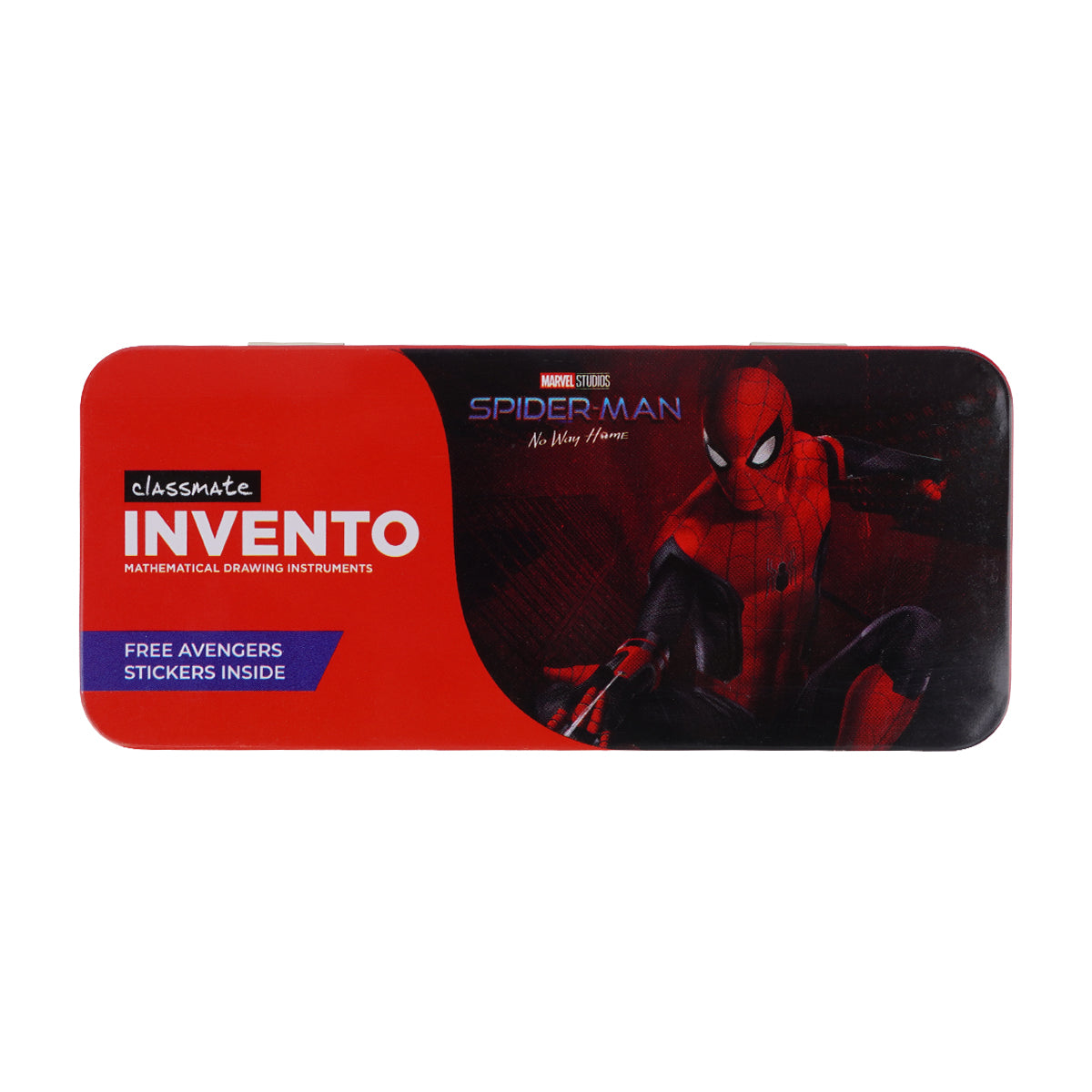 Classmate Invento Marvel Spider‑Man Mathematical Drawing Instruments Box – 9‑Piece Geometry Kit