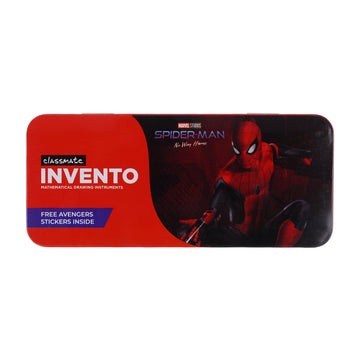 Classmate Invento Marvel Spider‑Man Mathematical Drawing Instruments Box – 9‑Piece Geometry Kit