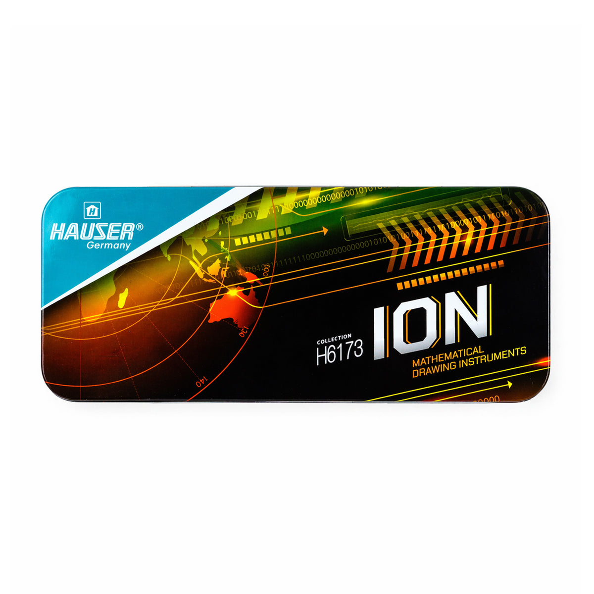 Hauser ION 10N Mathematical Drawing Instruments Set – 10‑Piece Geometry Box