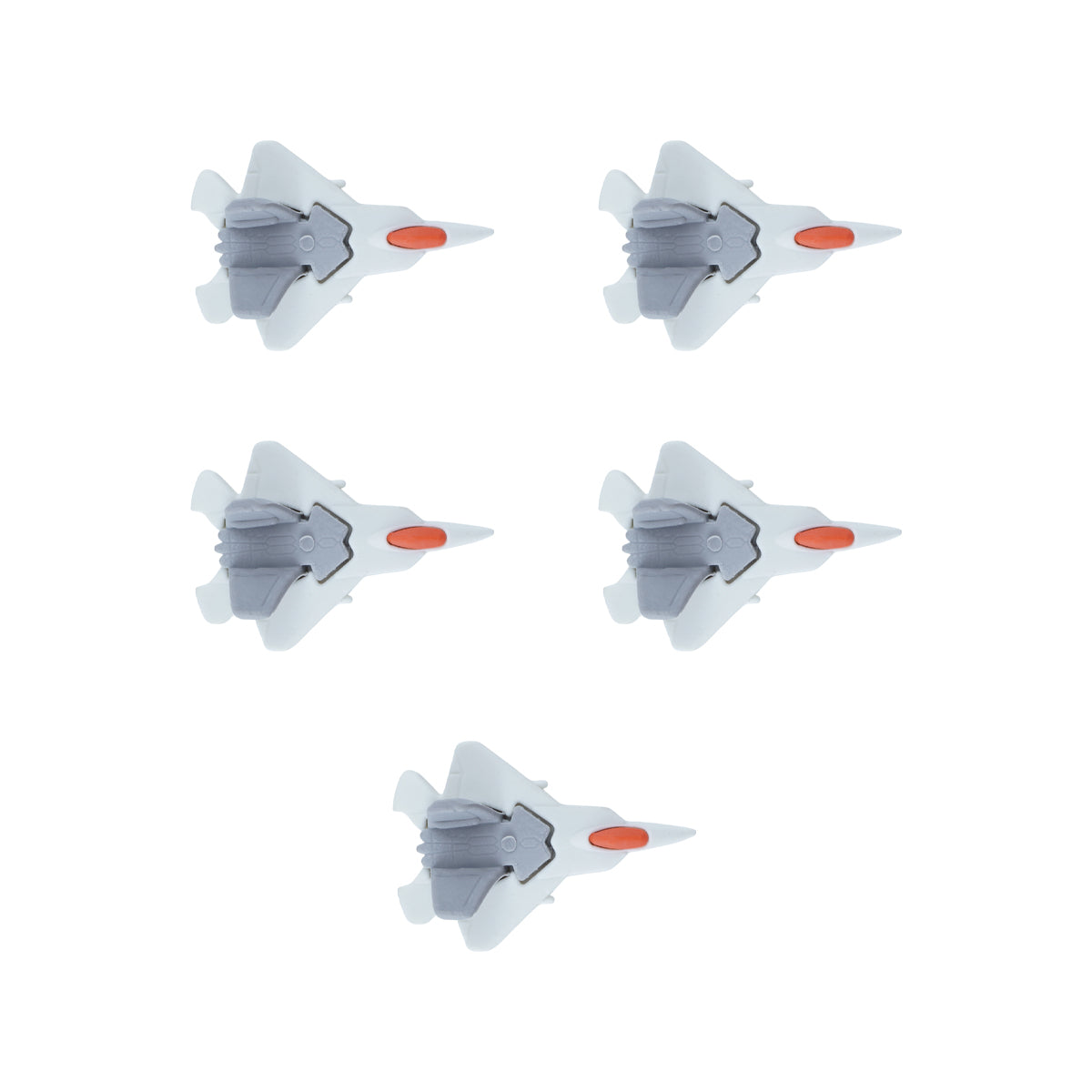 The Writershub White & Grey 3D Fighter Jet Eraser Set of 5 PCS – Fun Stationery for Kids