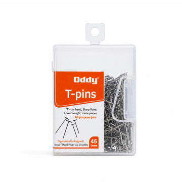 Oddy Metallic Silver T‑Pins – 148.6 mm Stainless Steel Pins (45 g Pack)