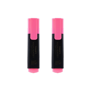 Luxor Fluorescent Pink Highlighter Set of 2 – Chisel Tip