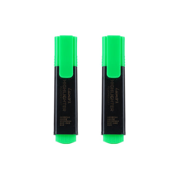 Luxor Fluorescent Green Highlighter Set of 2 – Chisel Tip