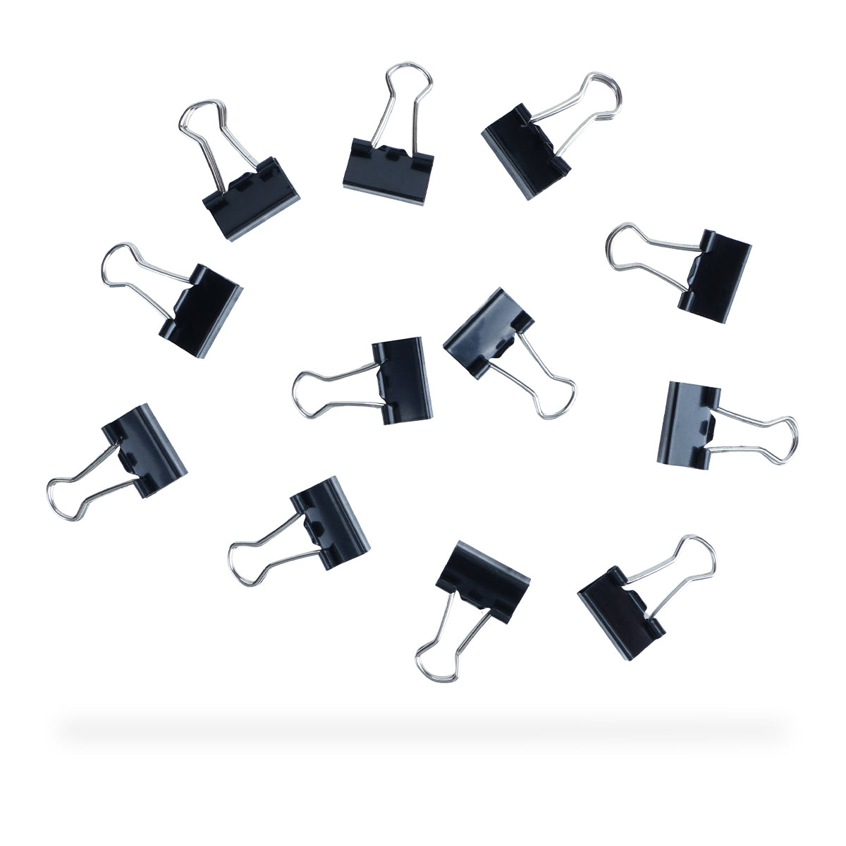 Deli 38566 15mm Black Binder Clips – Set of 36 (3×12)