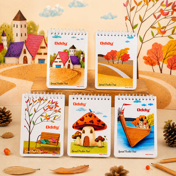 Oddy SPP-02 Spiral Pocket Pad Set of 4