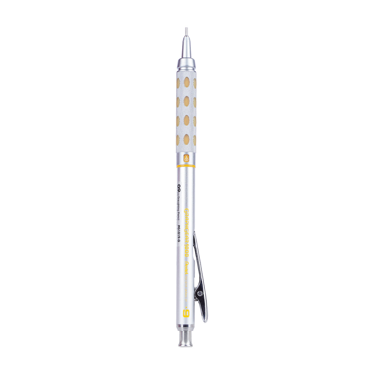 Pentel GraphGear 1000 Mechanical Drafting Pencil – 0.9mm, Silver & Yellow