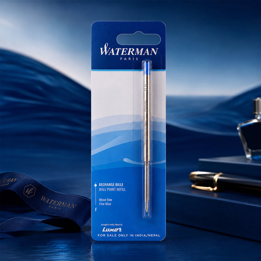 Waterman Ballpoint Refill — Blue Fine Tip