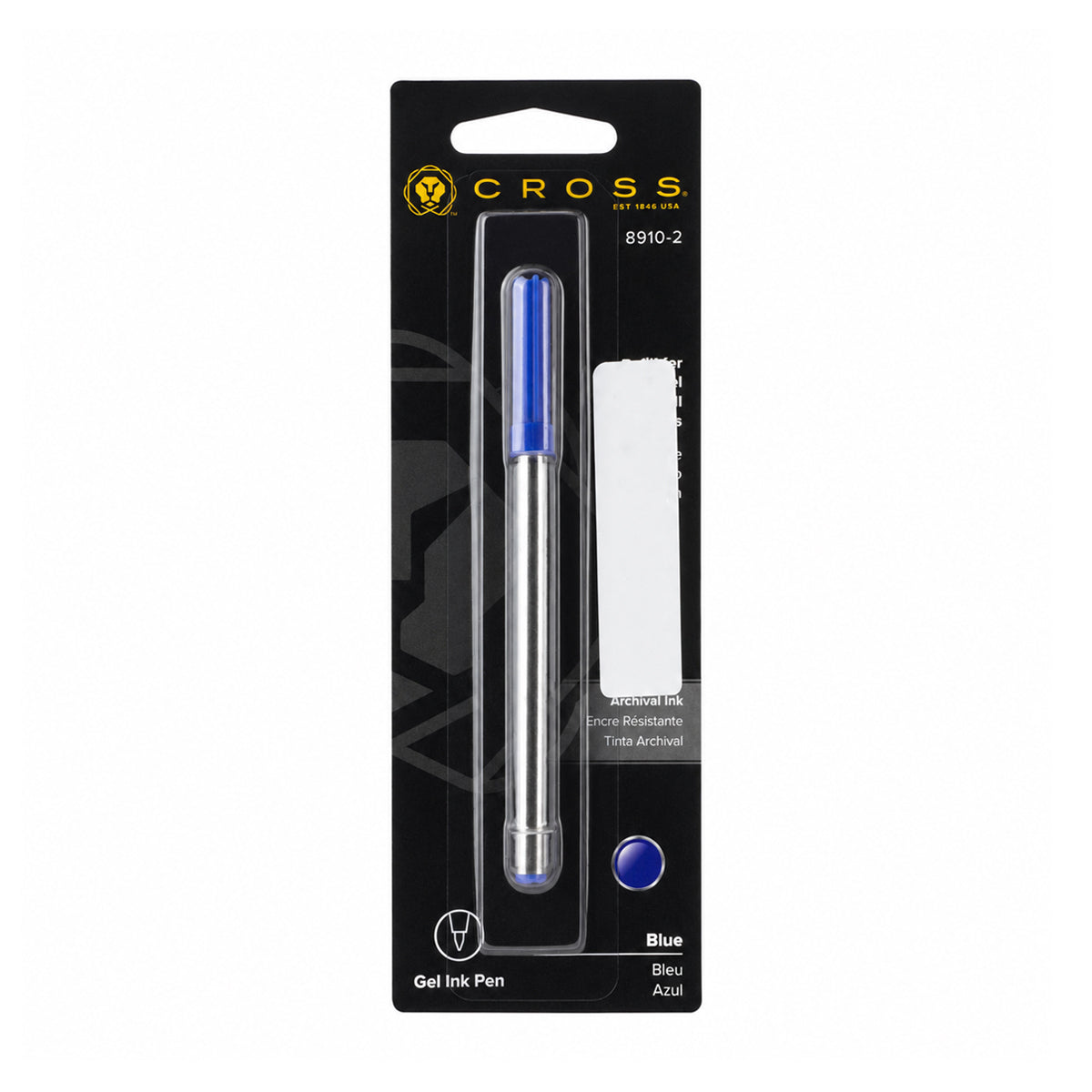Cross 8910-2 Slim RollerBall Gel Ink Refill – 0.7mm, Blue