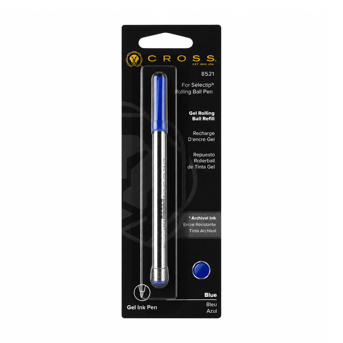 Cross 8521 Selectip Gel Rollingball Pen Refill – 0.7mm, Blue