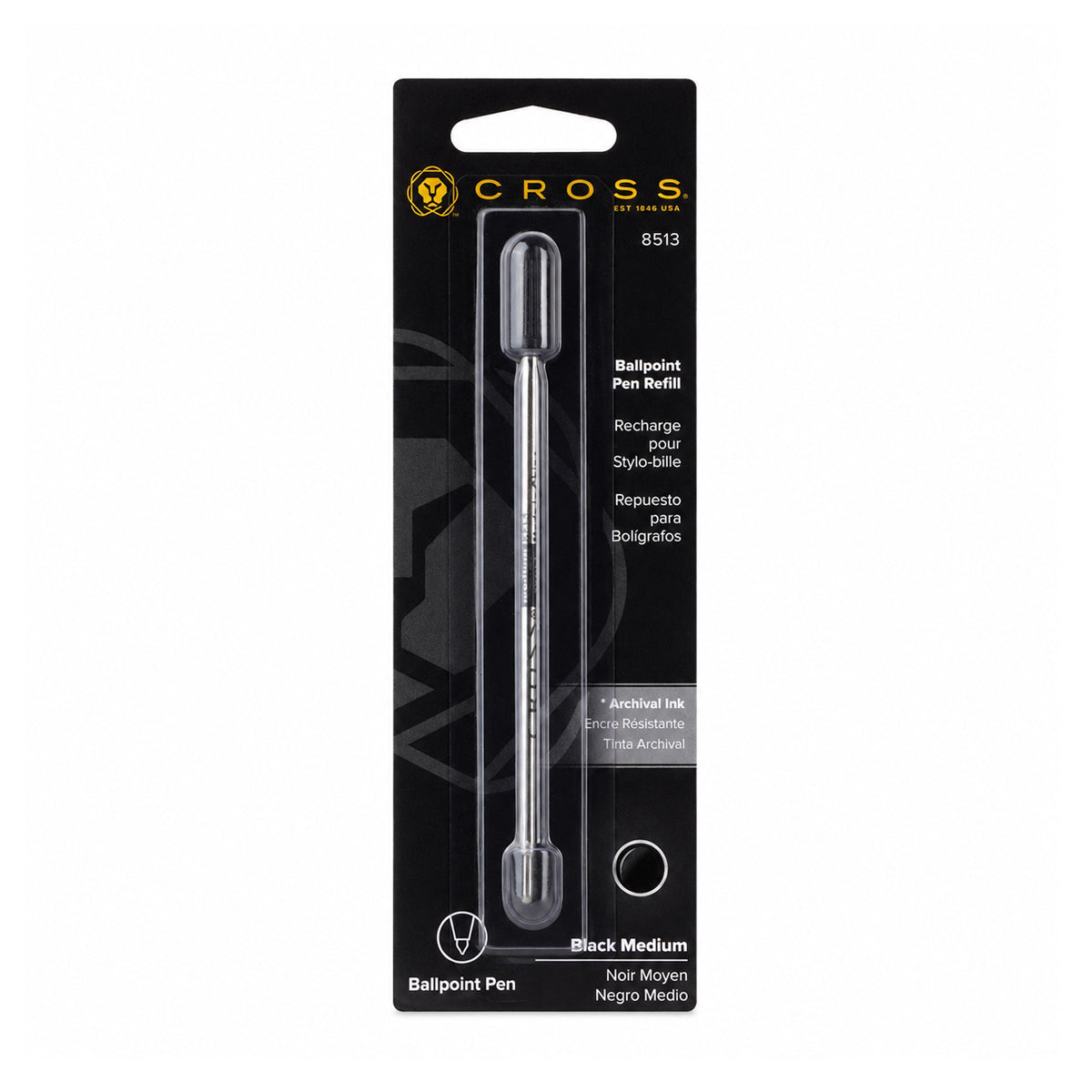 Cross 8513 Ballpoint Pen Refill – Medium, Black