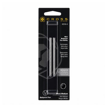 Cross 8518-4 Mini Ballpoint Pen Refill – Medium, Black