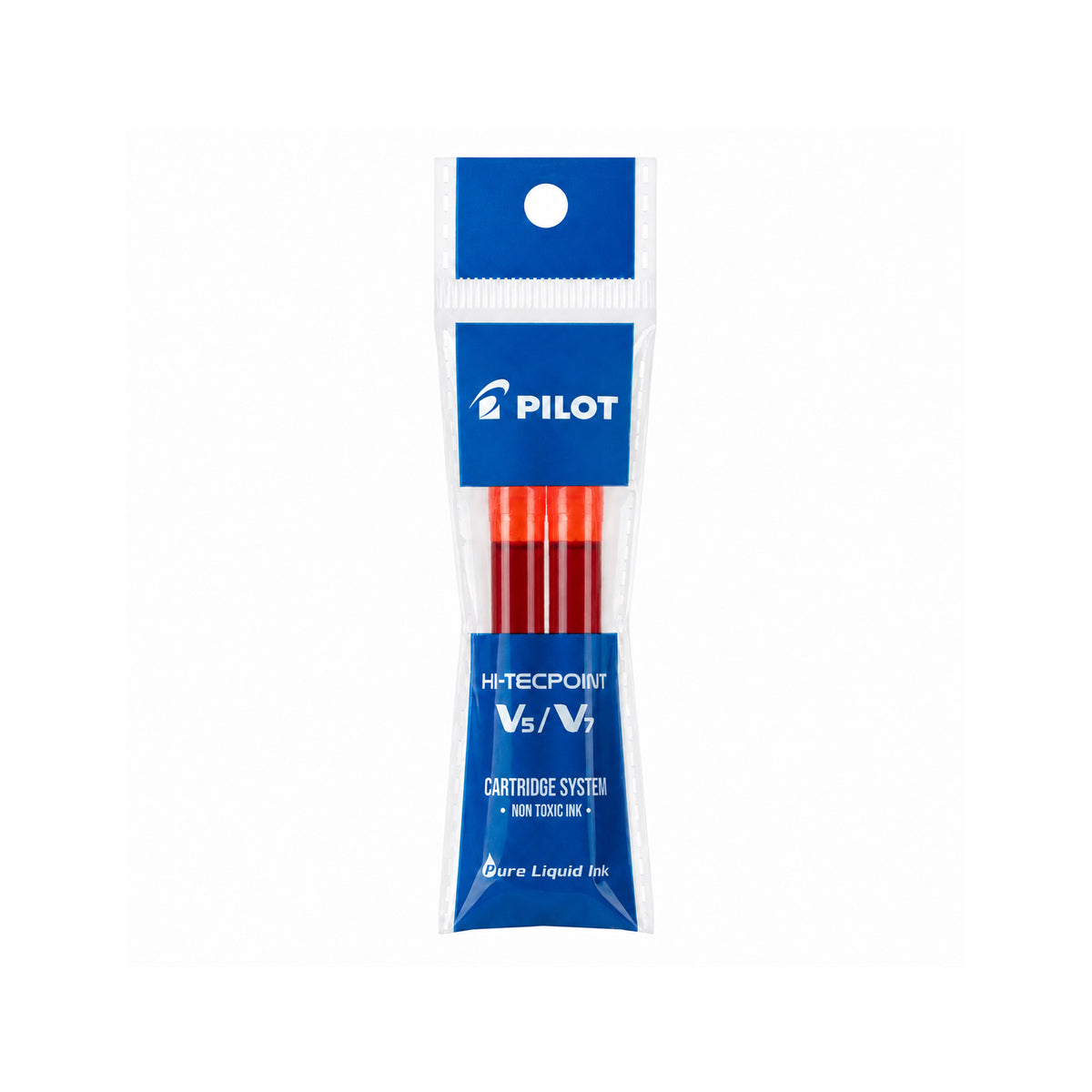 Pilot Hi-Tecpoint V7 / V5 Ink Cartridge – Pcs of 8 (Red)