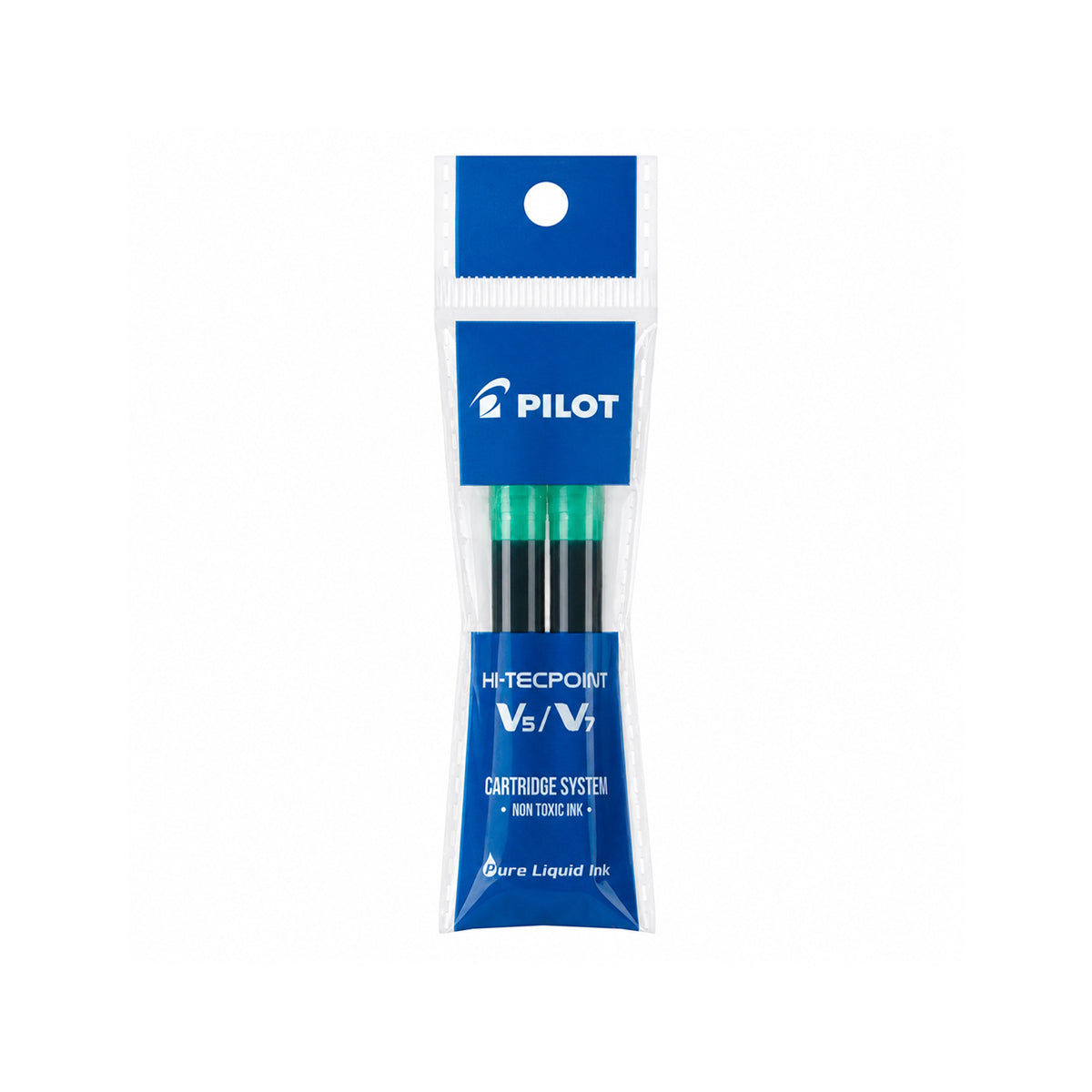 Pilot Hi-Tecpoint V7 / V5 Ink Cartridge – Pcs of 8 (Green)