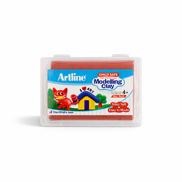 Artline Child Safe Non-Hardening Brown Modelling Clay, 168g Reusable