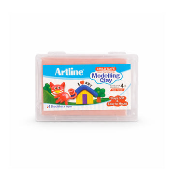 Artline Child Safe Non-Hardening Peach Modelling Clay, 168g Reusable