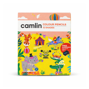 Camlin 12 Shades Colour Pencils Pack of 2 with Free Sharpener