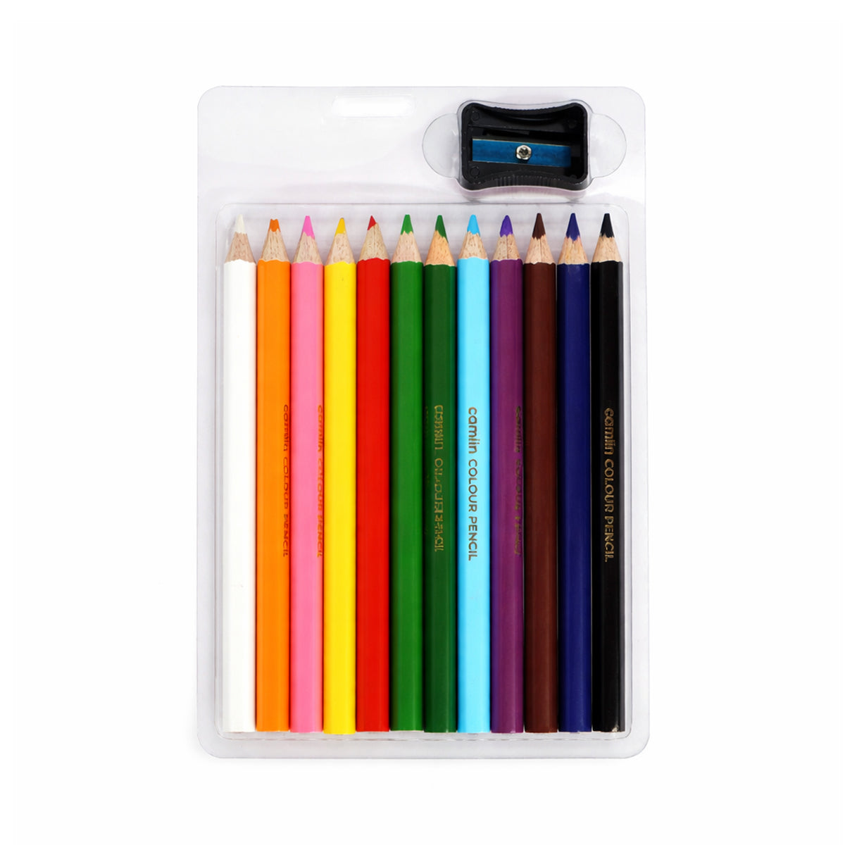Camlin 12 Shades Colour Pencils Pack of 2 with Free Sharpener