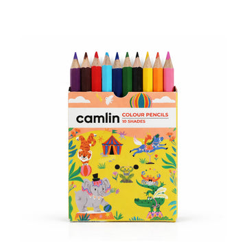 Camlin 10 Shades Colour Pencils Pack of 2 with Free Sharpener