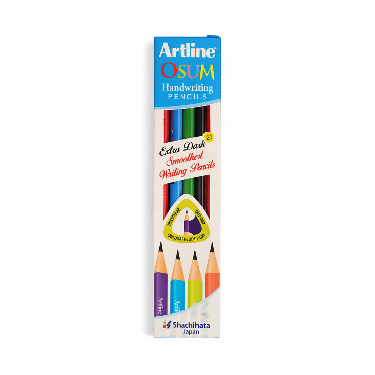 Artline OSUM Triangular Handwriting Pencils with Extra-Dark Lead