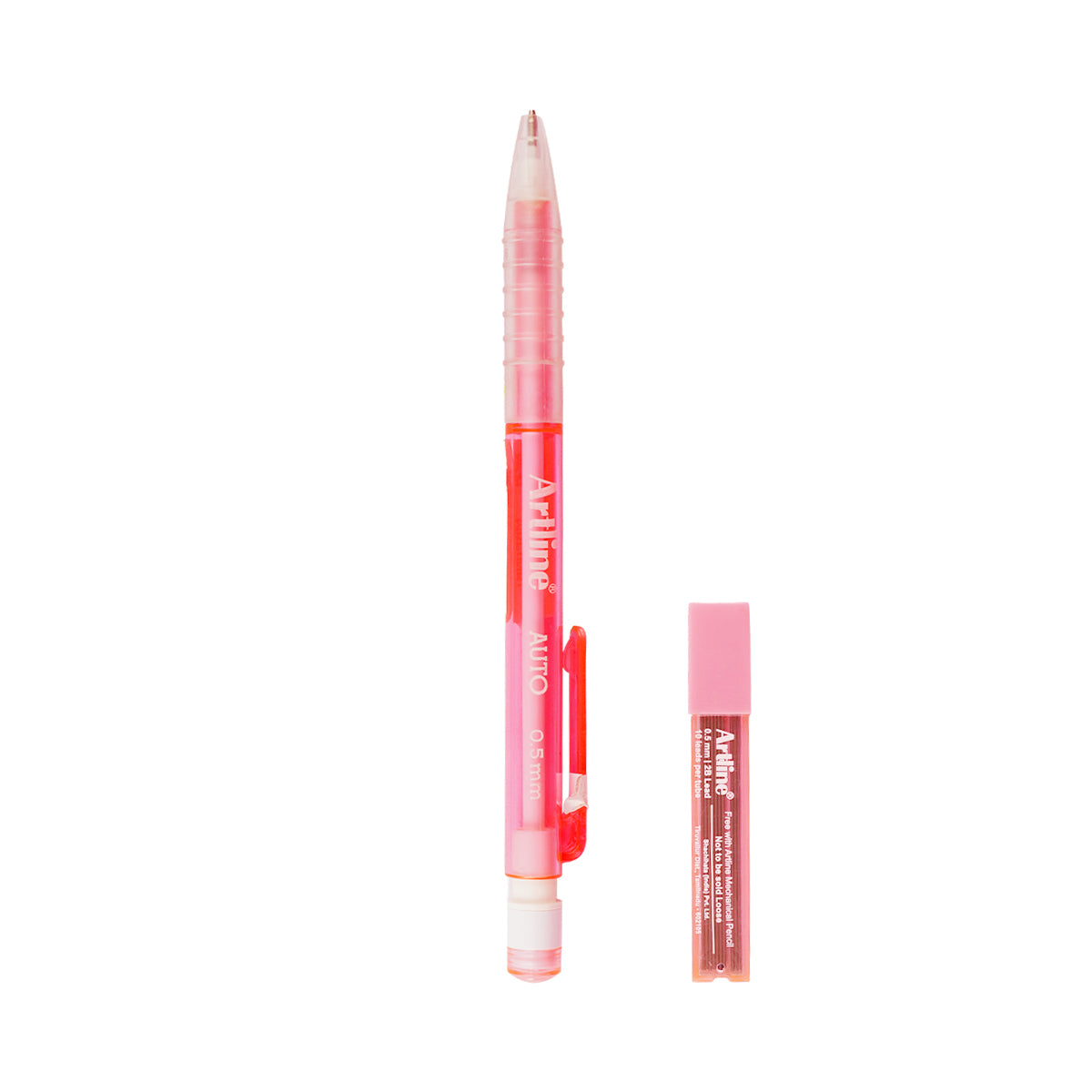 Artline Auto Mechanical Pencil 0.5mm – Pack of 2 (Pink, 14.5 cm)