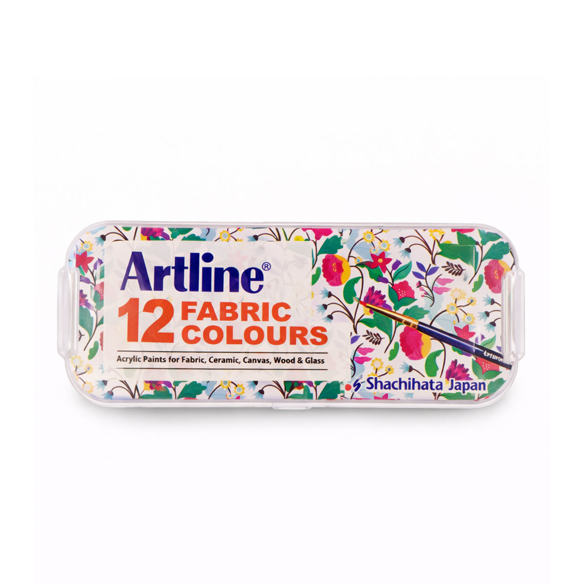 Artline 12 Fabric Colours – 10 ml Each, Multicolour
