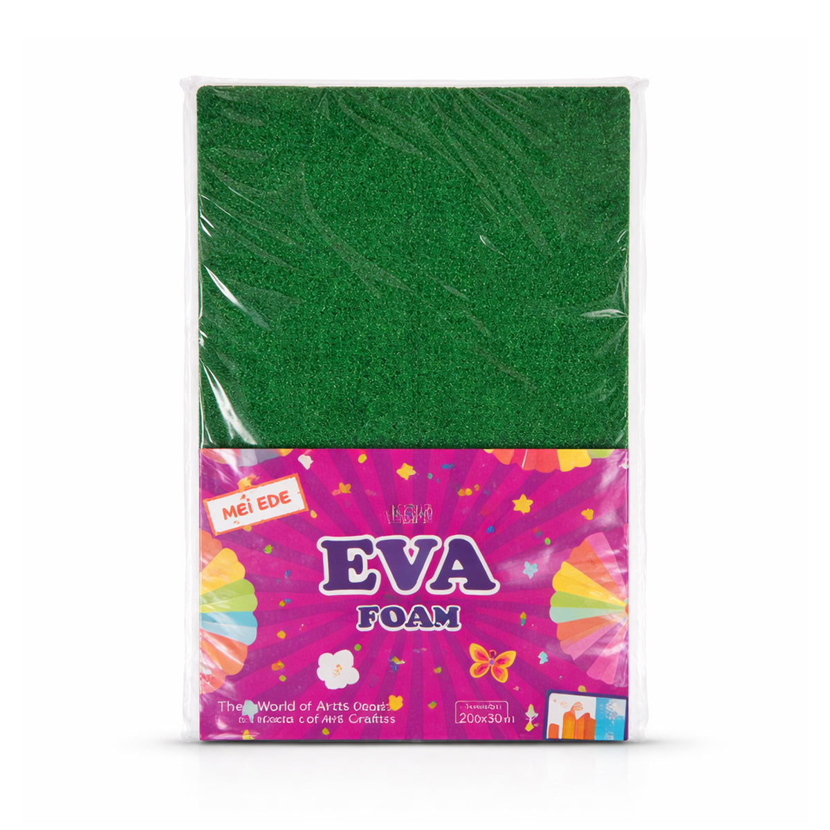 AAC Meikede EVA Foam Sheets – Green 2 mm, 20×30 cm, 10 Sheets