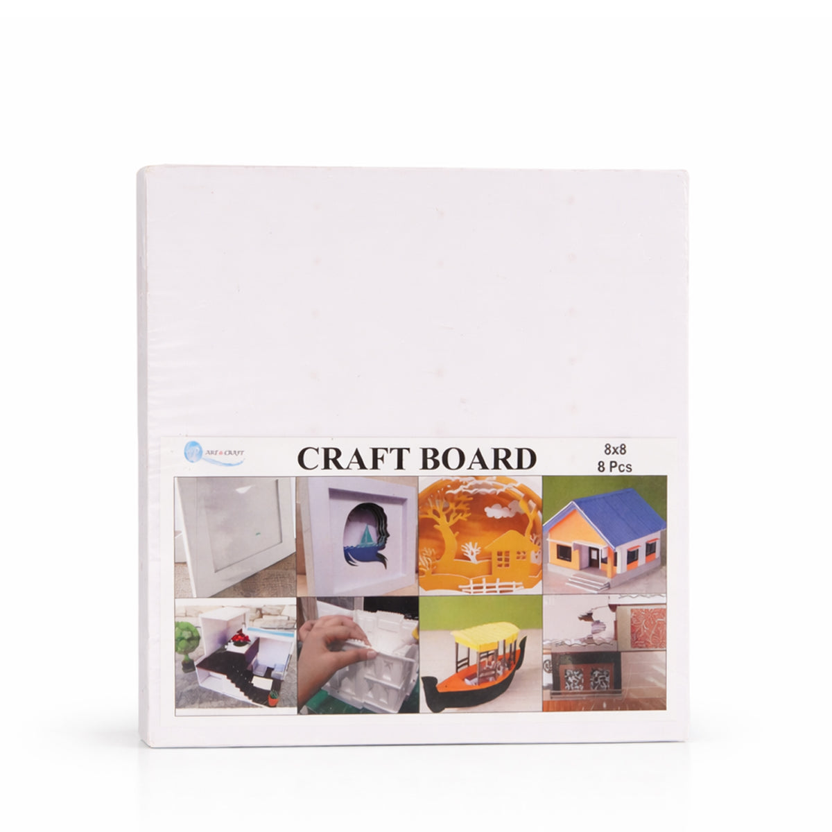 AAC Craft Foam Board Set – White 5 mm, 8×8 inches (8 Boards)