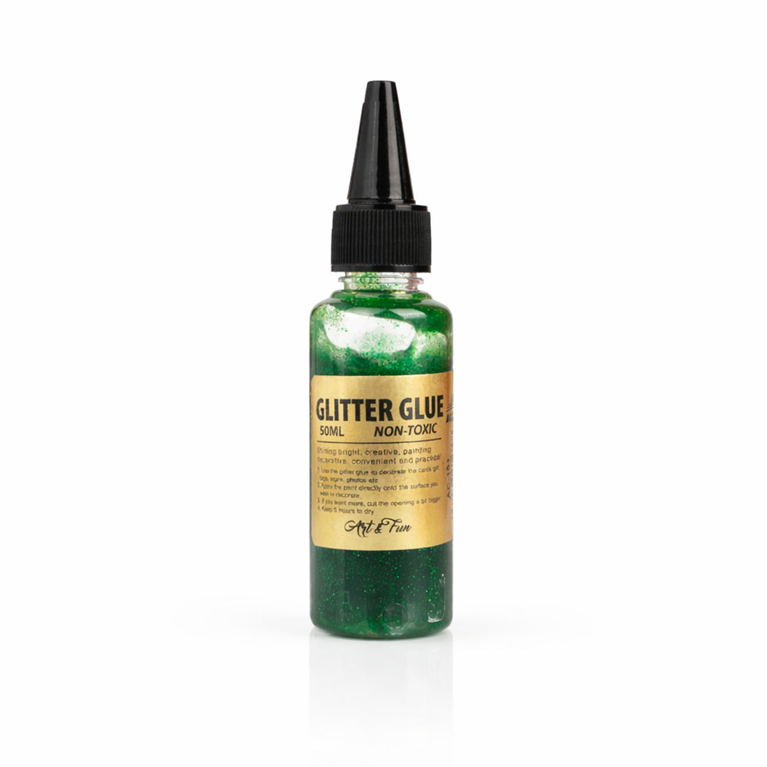 AAC Green Glitter Glue 50ml Pack of 2 - Non-Toxic