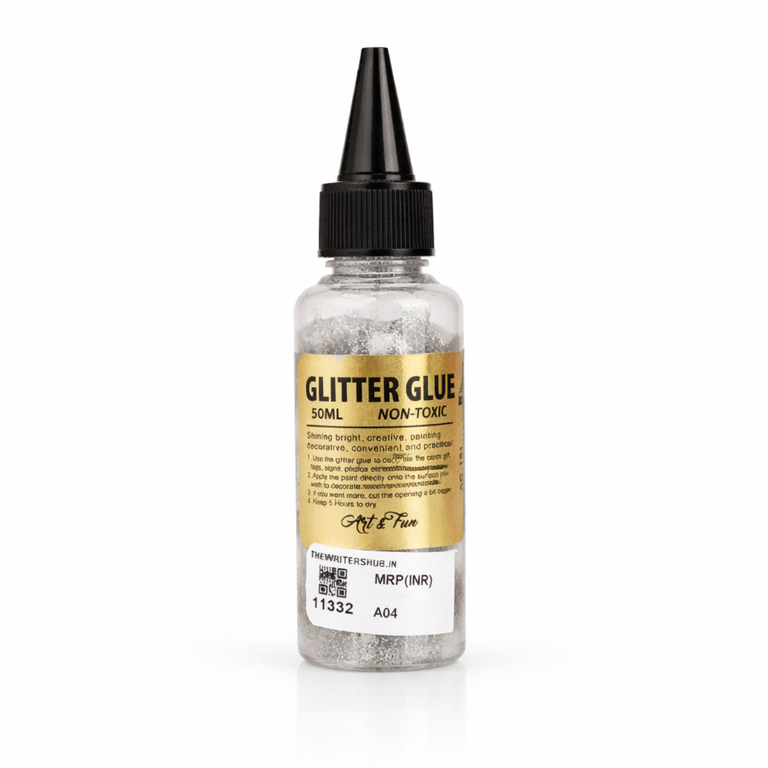 AAC Silver Glitter Glue 50ml Pack of 2 - Non-Toxic