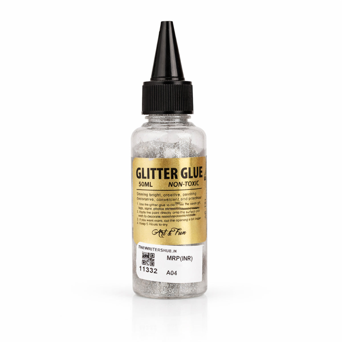 AAC Silver Glitter Glue 50ml Pack of 2 - Non-Toxic